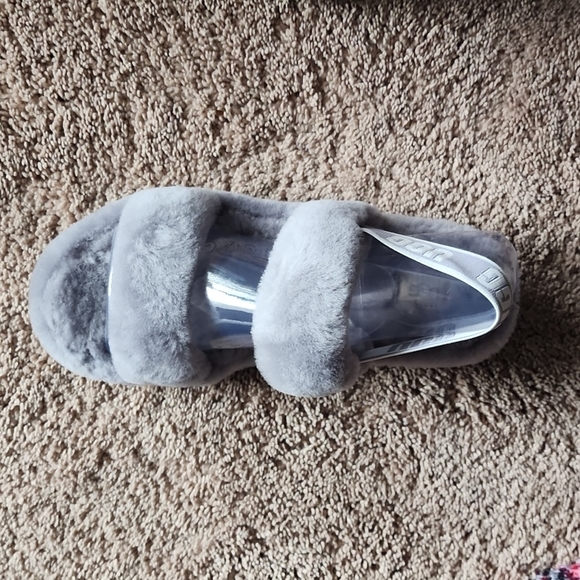 UGG oh yeah slipper slide fluff 10 grey - Picture 5 of 7